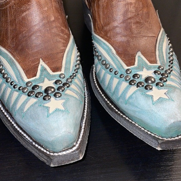 🏍 {PRICE FIRM} OG Dawn Pippin 8” Oryx Aqua Boots ~ Usado Snow - Picture 8 of 13